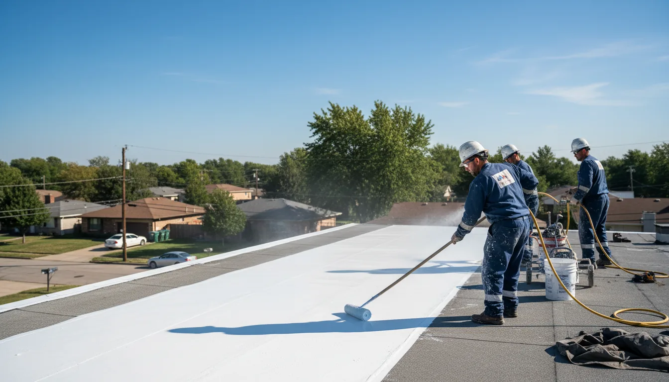 Commercial roof coating in Harrah, OK near me